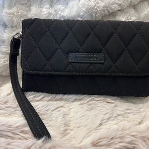 Vera Bradley Black Quilted Wristlet Clutch
